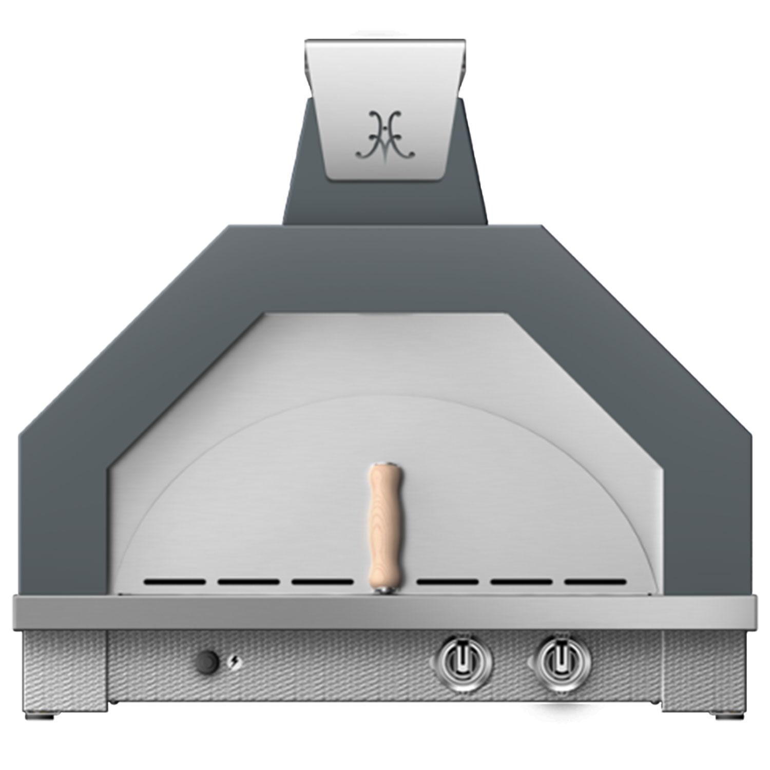 Hestan Campania 33-in Propane Pizza Oven w/ Color Kit in Pacific Fog