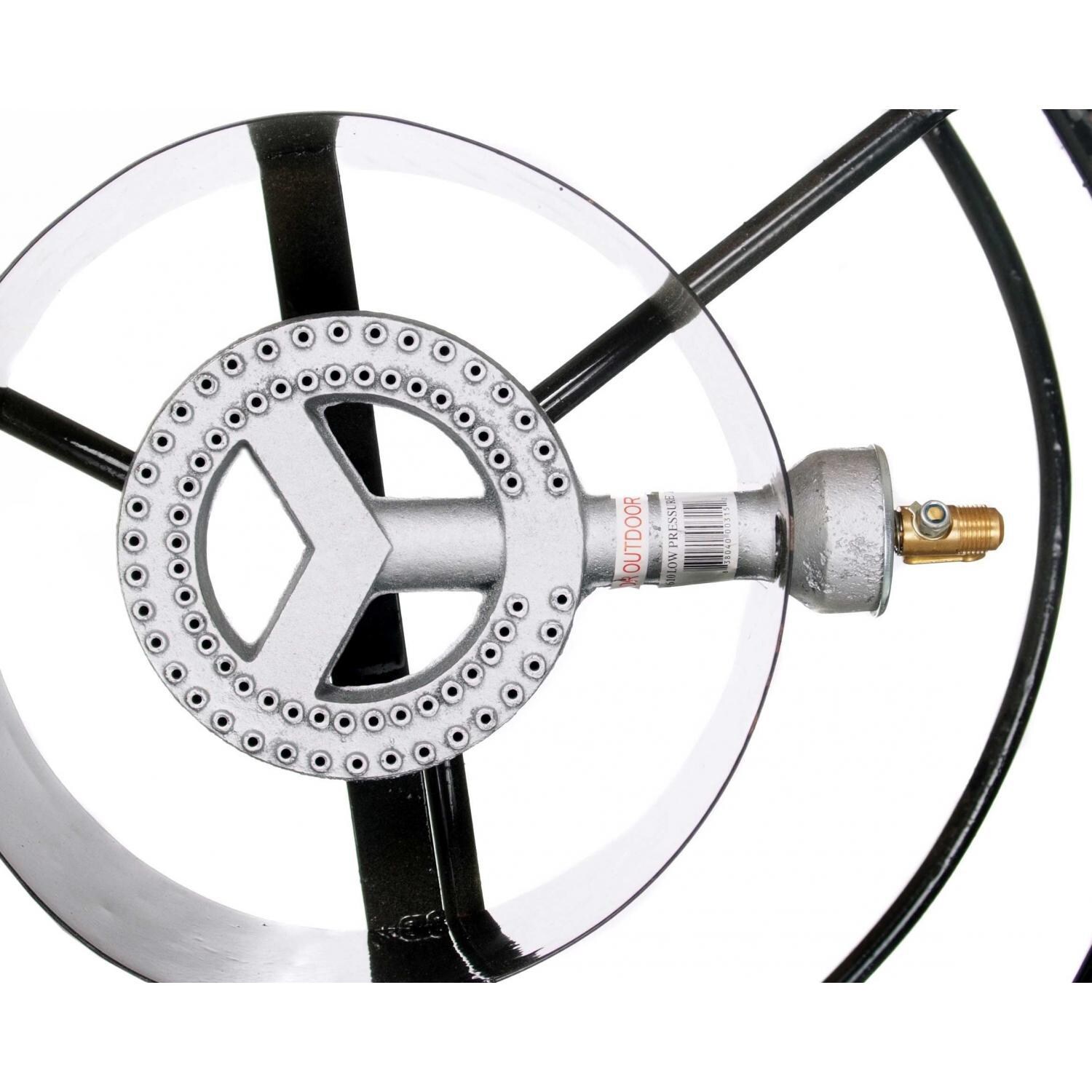 Cajun Cookware 5-Gallon Jambalaya Pot Stand With Propane Gas Burner - Top View thumbnail