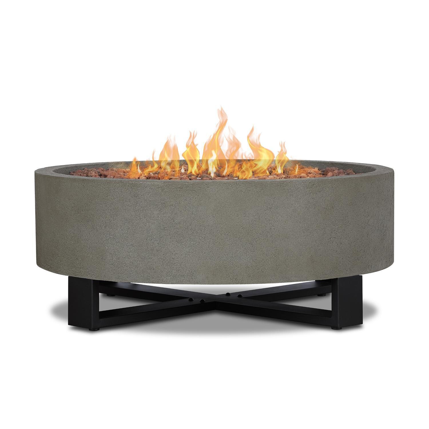 Lakeview Outdoor Designs SC-840LP-GLG Harborwood 40-Inch Round Propane Gas Fire Bowl - Flames thumbnail