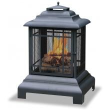 UniFlame 28 Inch Black Belmont Style Pagoda Fire Pit Firehouse image