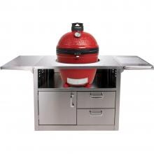 Kamado Joe 2017 Classic II 18-Inch Freestanding Ceramic Grill On Stainless Steel Cart - KJ23NRHC image