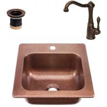 RCS 15 X 15 Copper Drop-In Sink With Hot/Cold Faucet - RSNK3 image