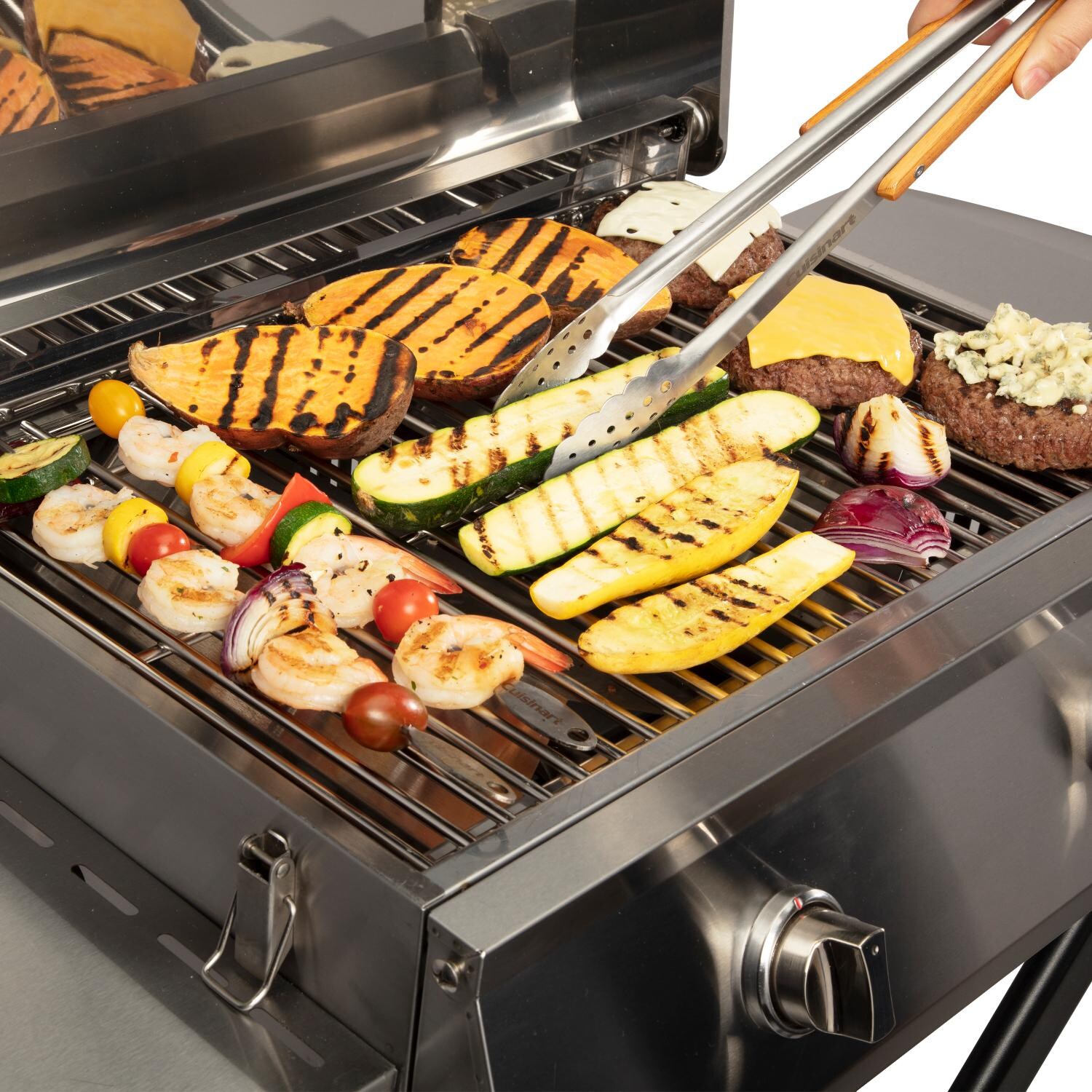 Cuisinart CGG-340 Chef's Style Roll-Away Gas Grill - In Use thumbnail