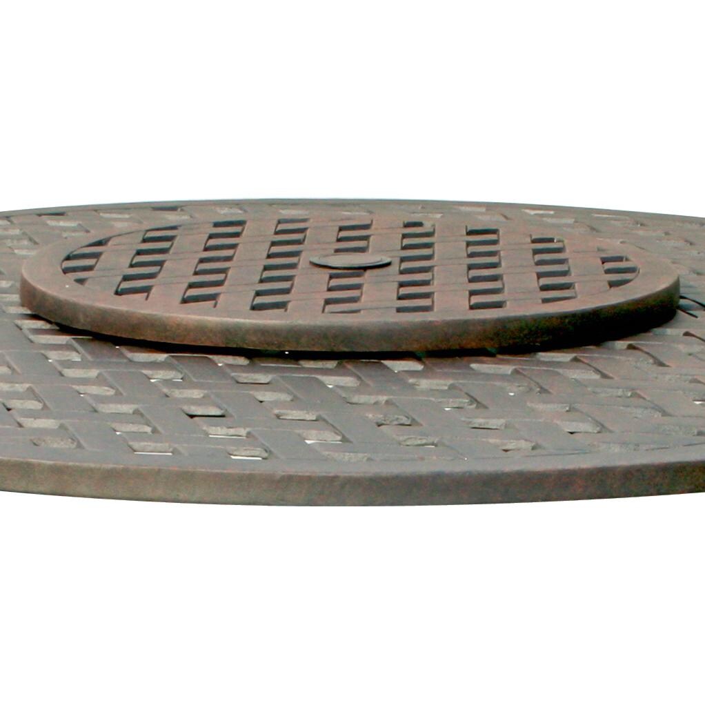 Darlee Classic 21-Inch Cast Aluminum Lazy Susan - Antique Bronze