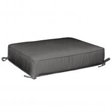 Sunbrella Canvas Charcoal Medium Outdoor Replacement Ottoman Cushion W/ Piping By BBQGuys