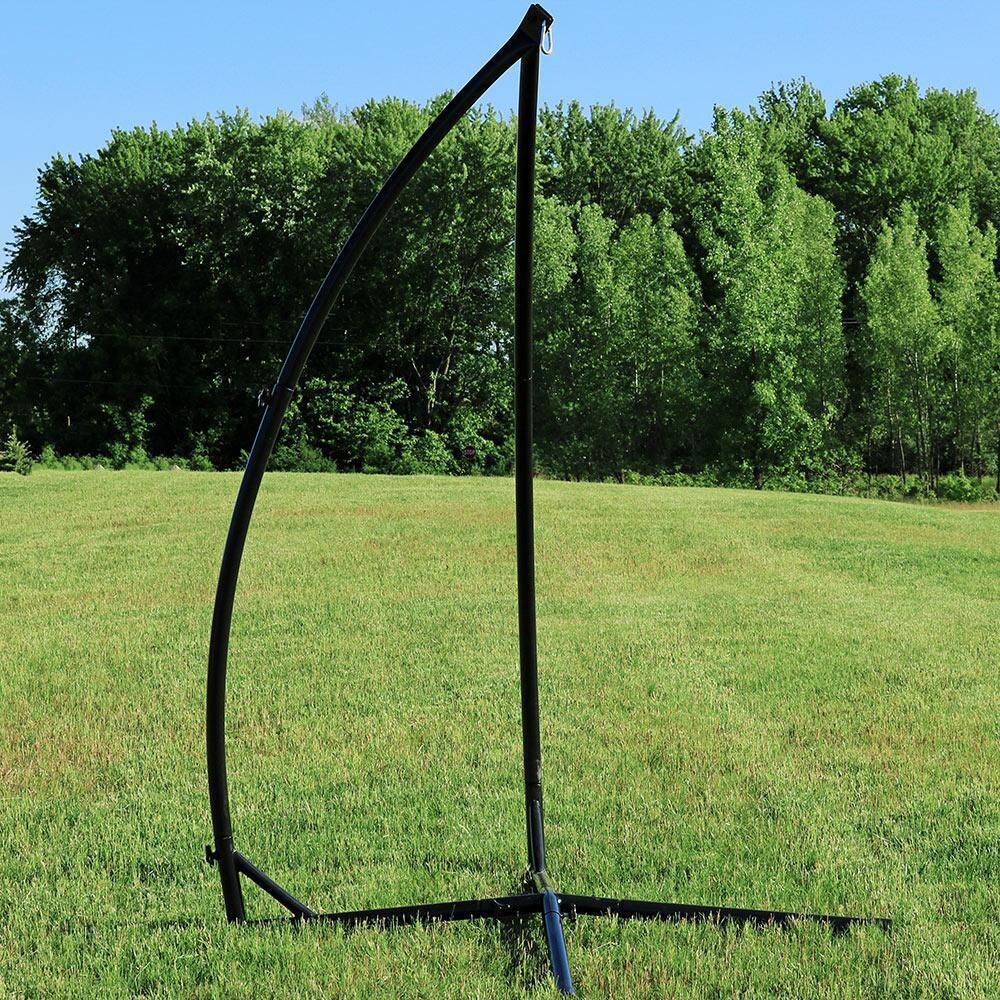 Ultimate Patio Steel X-Stand for Hanging Hammock Chairs - Black - Lifestyle thumbnail