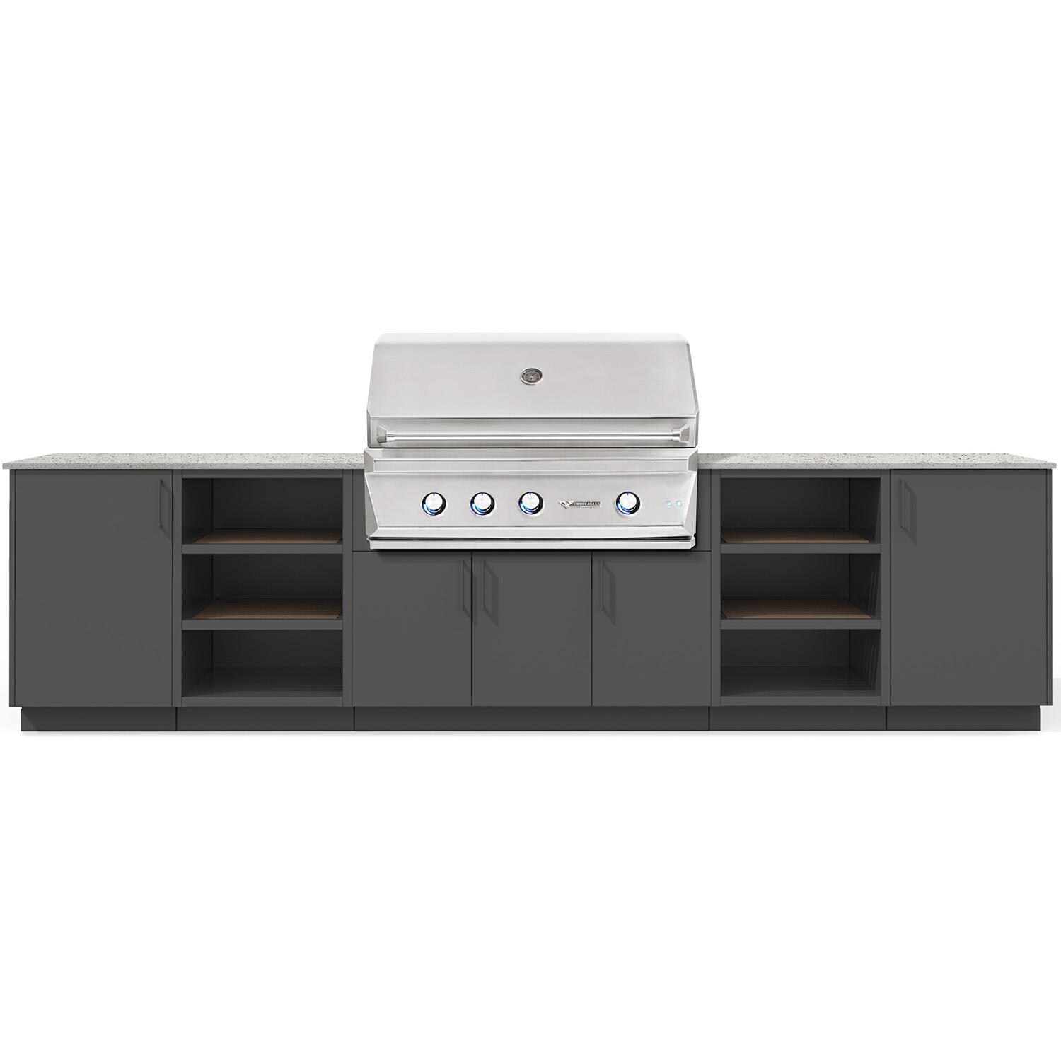 Urban Bonfire B-Savannah-42-TwinEagles-Keon-Anthracite Savannah 42 Outdoor Kitchen w/ Twin Eagles Natural Gas Grill, Keon Countertop & Anthracite Finish thumbnail