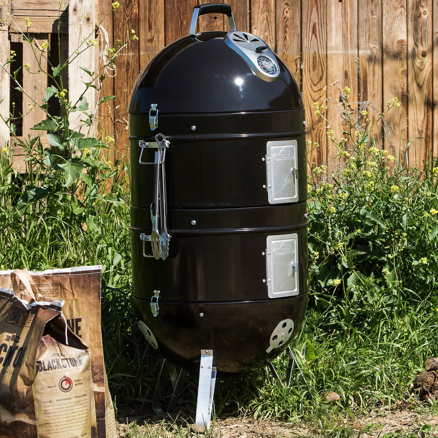 Napoleon Apollo AS300K-2 3-In-1 19-Inch Charcoal Smoker And Grill - Lifestyle View thumbnail