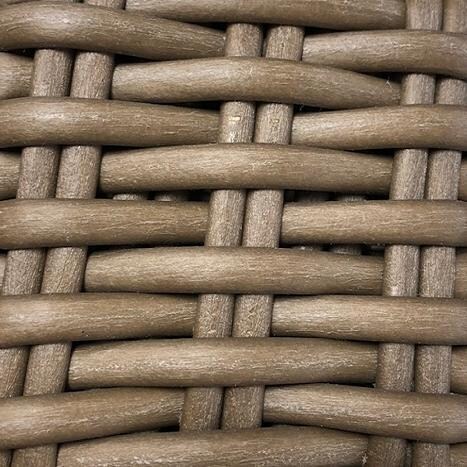 Coronado Resin Wicker Armless Club Chair in Canvas Flax w/ Self Welt by Sunset West - Wicker - Swatch thumbnail