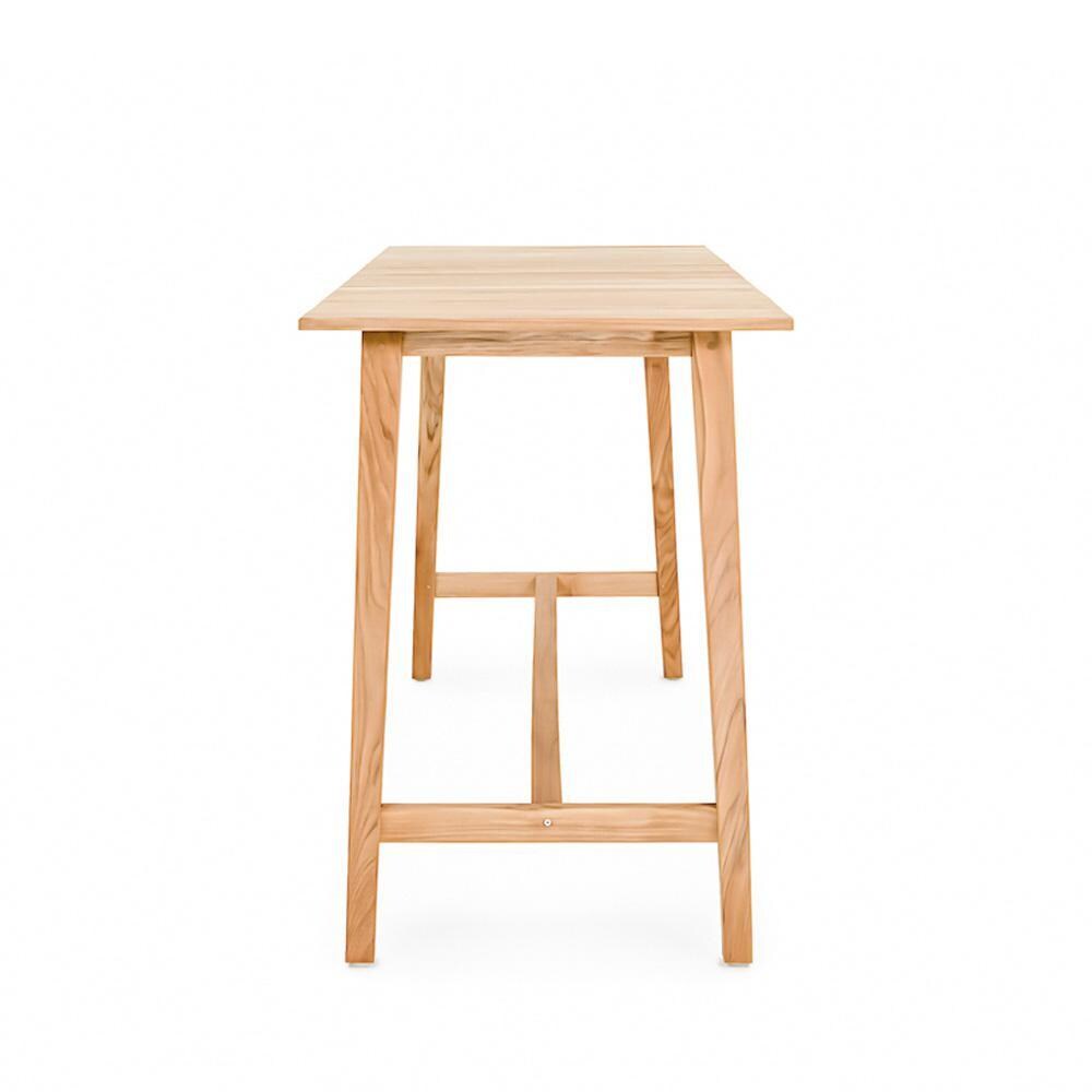 Teak + Table Capri Rectangular Bar Table - Side - White Background thumbnail