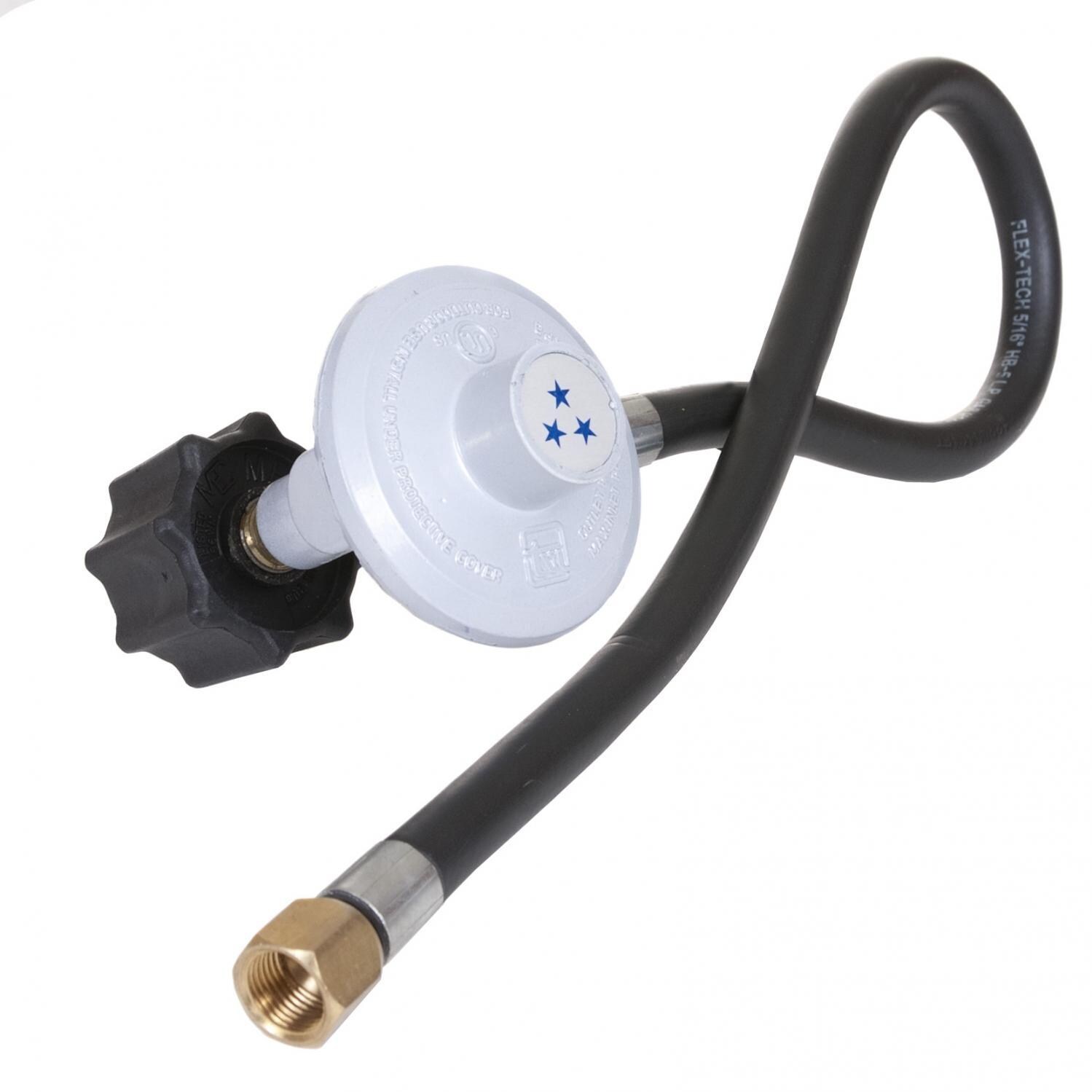 Propane Low Pressure Hose And Regulator With Connector - Top View thumbnail