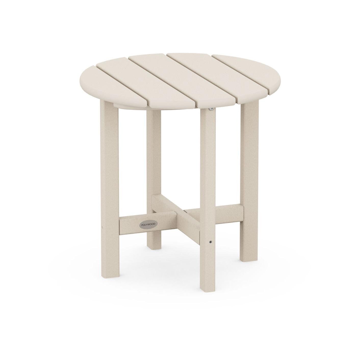 POLYWOOD 18-Inch Round Side Table - Sand thumbnail