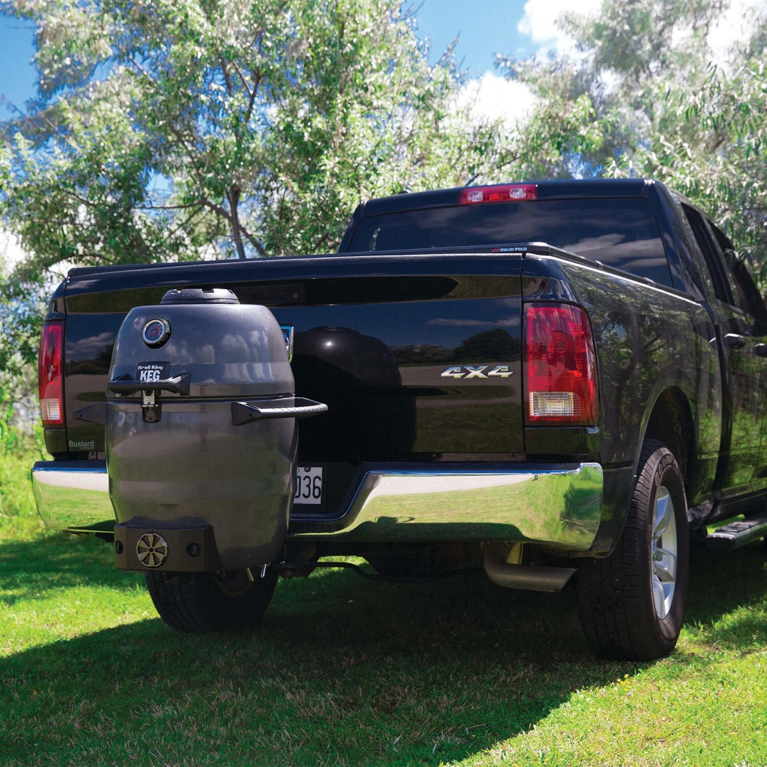 Broil King KA5532 Keg Hitch Adaptor Kit - Grill Hitched to Vehicle - Lifestyle thumbnail