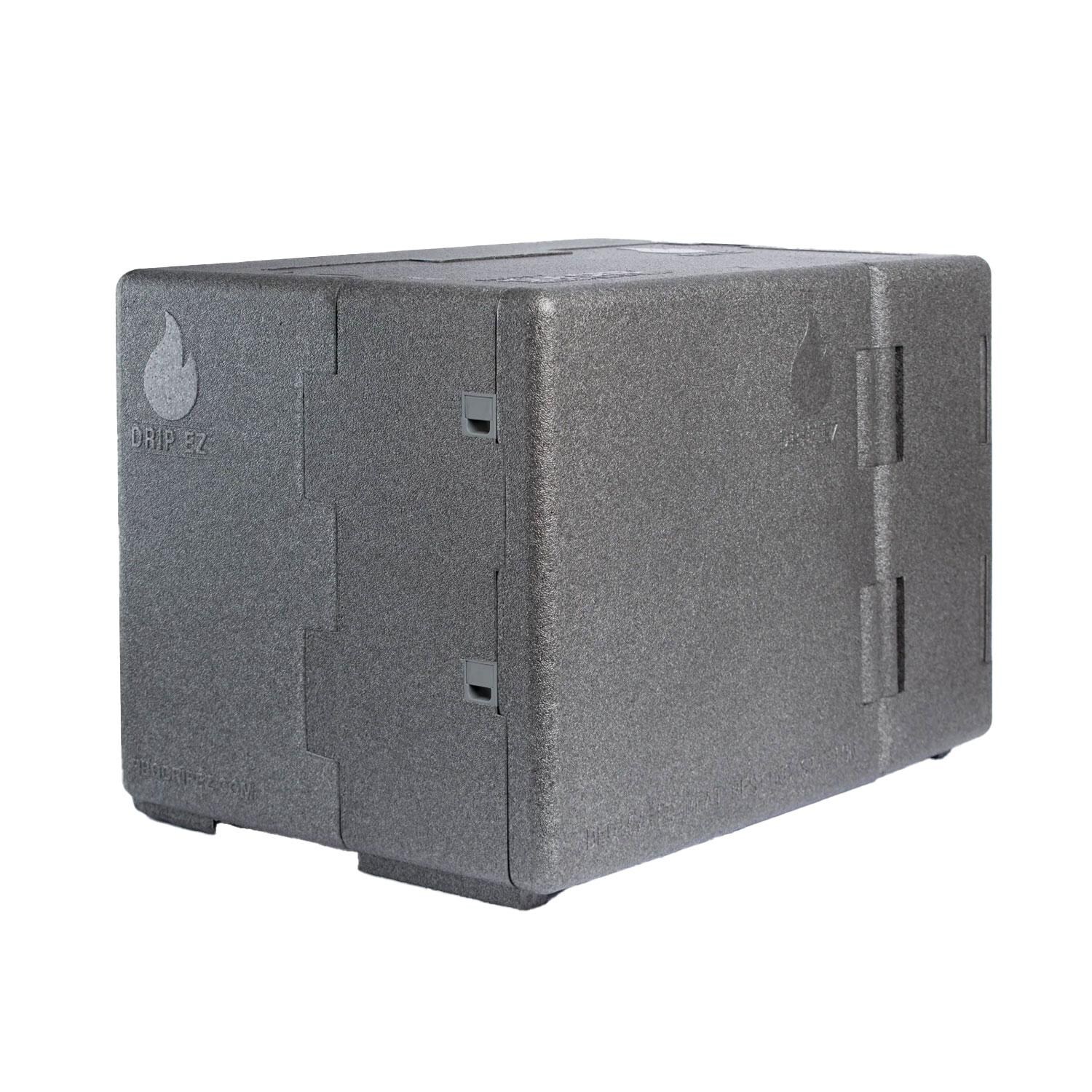 Drip EZ Q-CRIB-1-L Meat Resting Latching Que Crib - Side View - White Background thumbnail