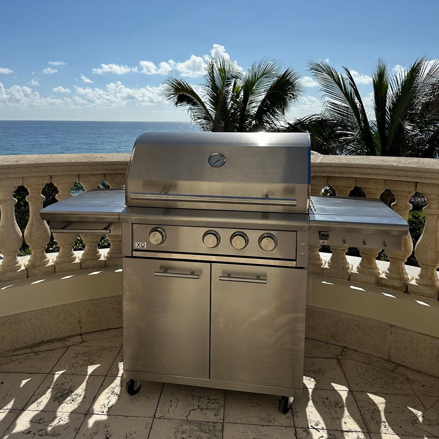 XO Appliance XOG32CARTXLT Performance XLT Stainless Steel 32-in Grill Cart - Grill Attached (Not Included) - Lifestyle thumbnail