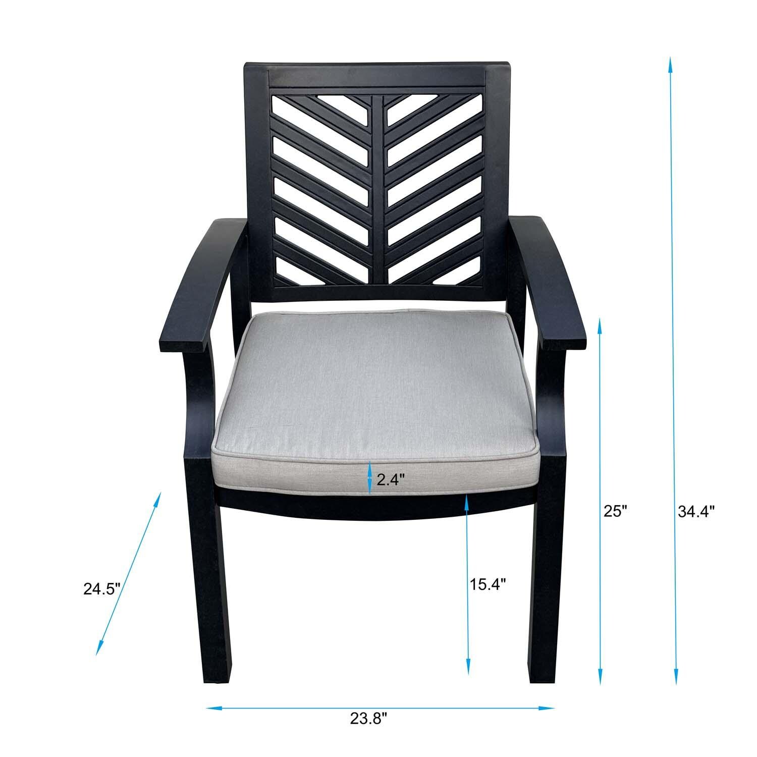 Palm Springs 13 Pc Aluminum Dining Set in Antique Bronze/Beige by Darlee - Chair - Dimensional thumbnail