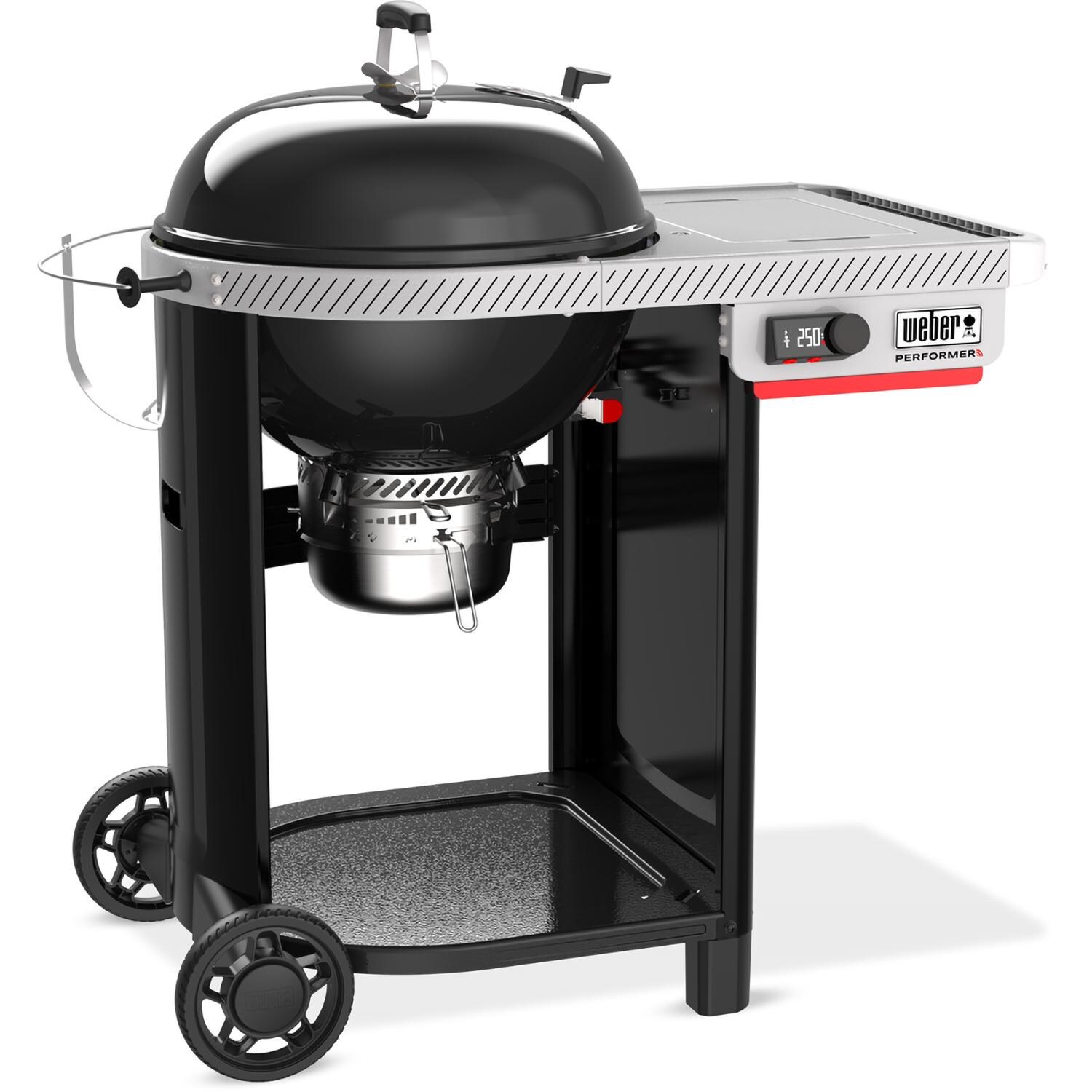 Weber Grills 1501870 Performer 22-in Smart Charcoal Grill - Black - Angled Right - White Background thumbnail