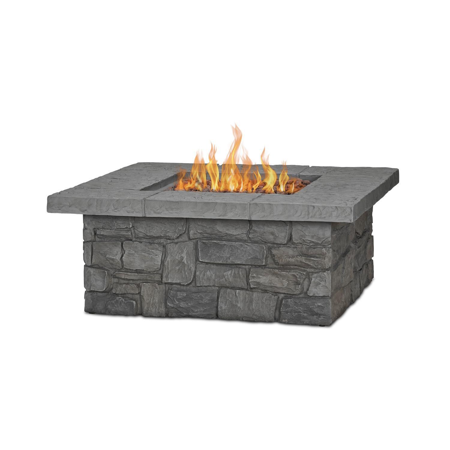 Lakeview Outdoor Designs SC-C11811NG-GRY Baywood 38-Inch Square Natural Gas Fire Table - Main thumbnail