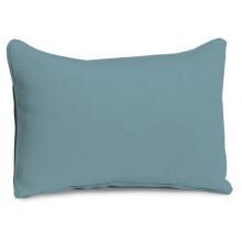 Ice Blue Polyester Outdoor Lumbar Pillow W/ Piping By Oxford Garden - 13 X 22 image