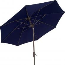 FiberBuilt 9 Ft. Aluminum Market Patio Umbrella W/ Crank Lift & Tilt - Navy Blue image