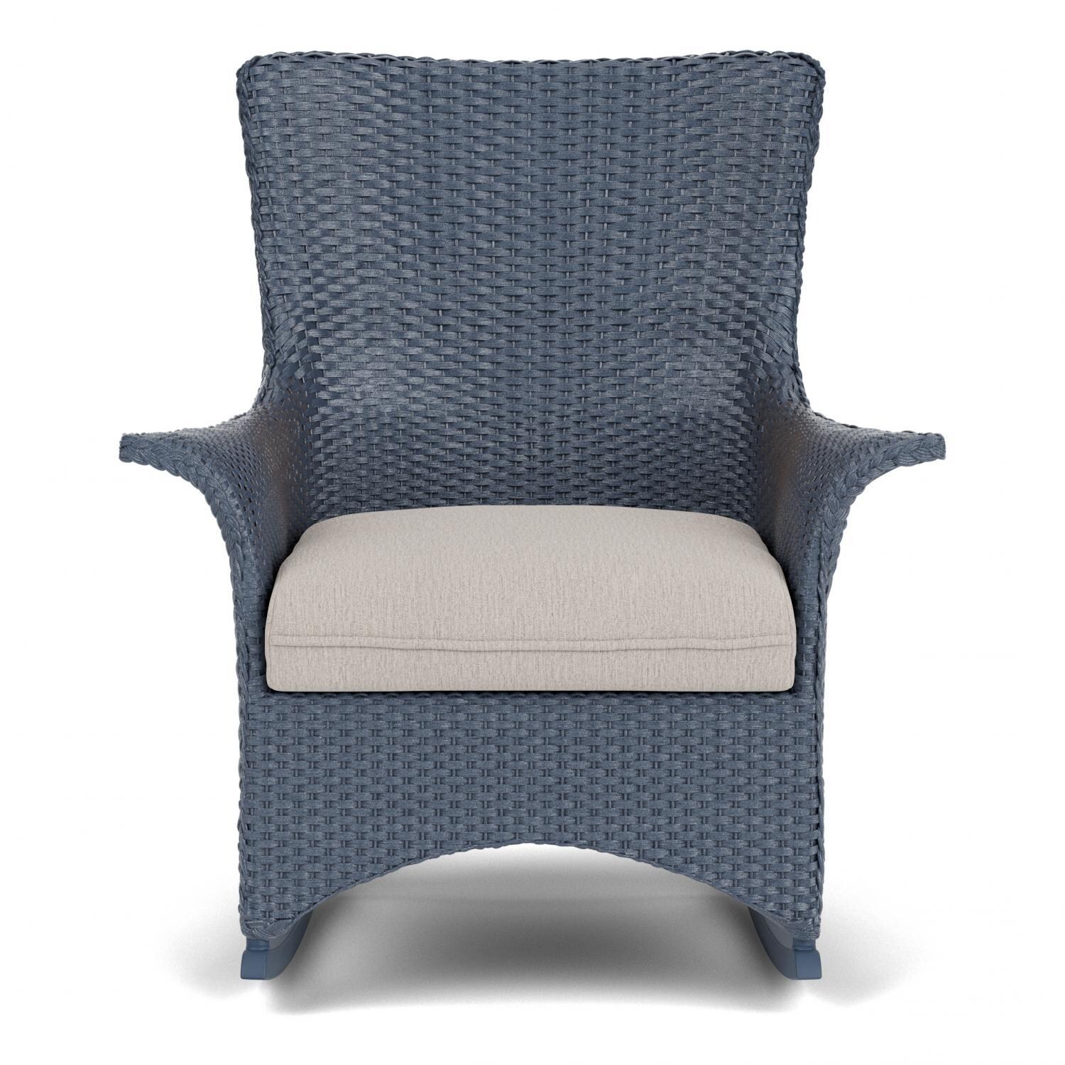 Mandalay Lloyd Loom Rocking Chair in Denim Blue/Remy Cloud by Lloyd Flanders
