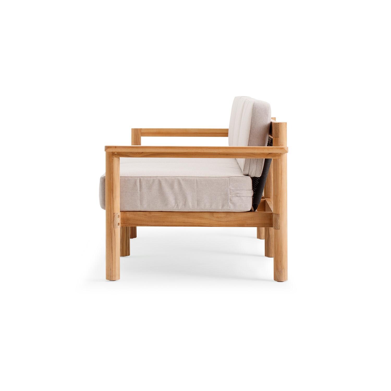 Neighbor HVN-SOFA-AS-2 Sofa W/ Teak Arms - Side View thumbnail