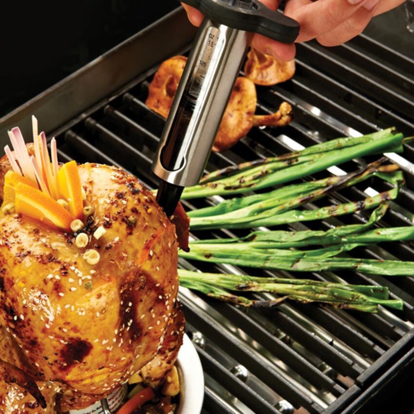 Broil King Stainless Steel Marinade Injector - 61495 - In Use - Lifestyle thumbnail