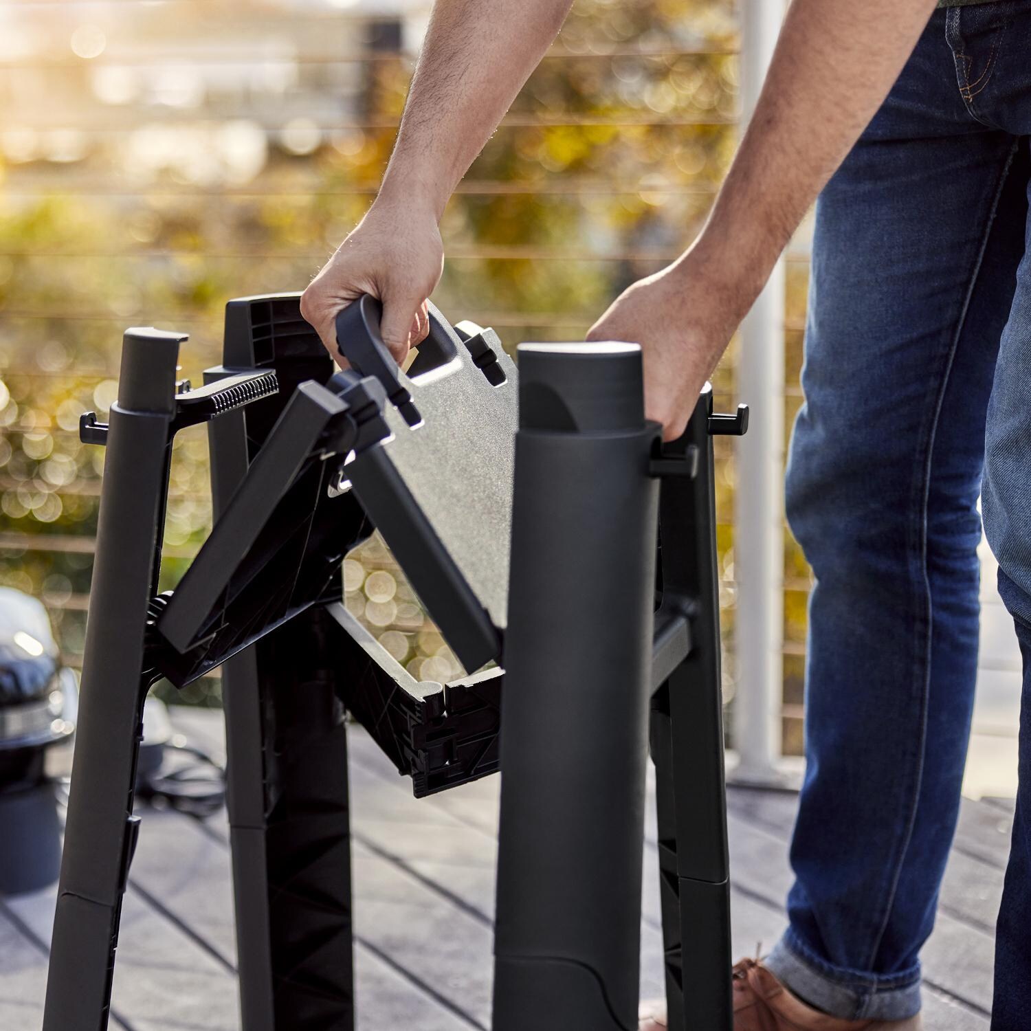 Weber 6618 Stand For Lumin Compact Electric Grills - Folding In Action