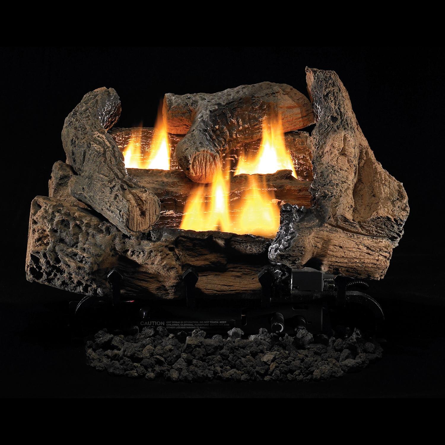 Superior Fireplaces Golden Oak Gas Log Set With Vent-Free Dual Flame Burner thumbnail