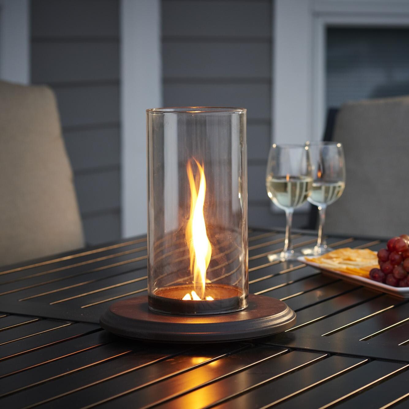 The Outdoor GreatRoom Company Intrigue Table Top Outdoor Lantern - Lifestyle - Detail thumbnail