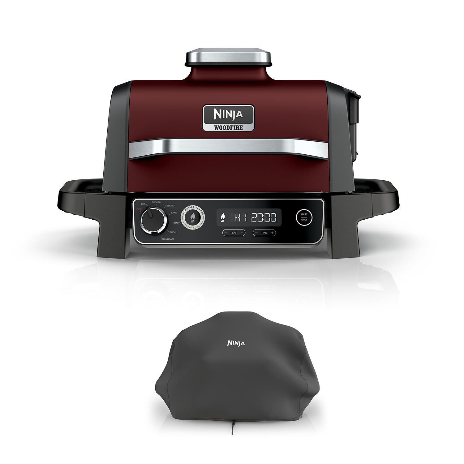 Ninja Woodfire OG701RD Outdoor Grill w/ Grill Cover - White Background thumbnail