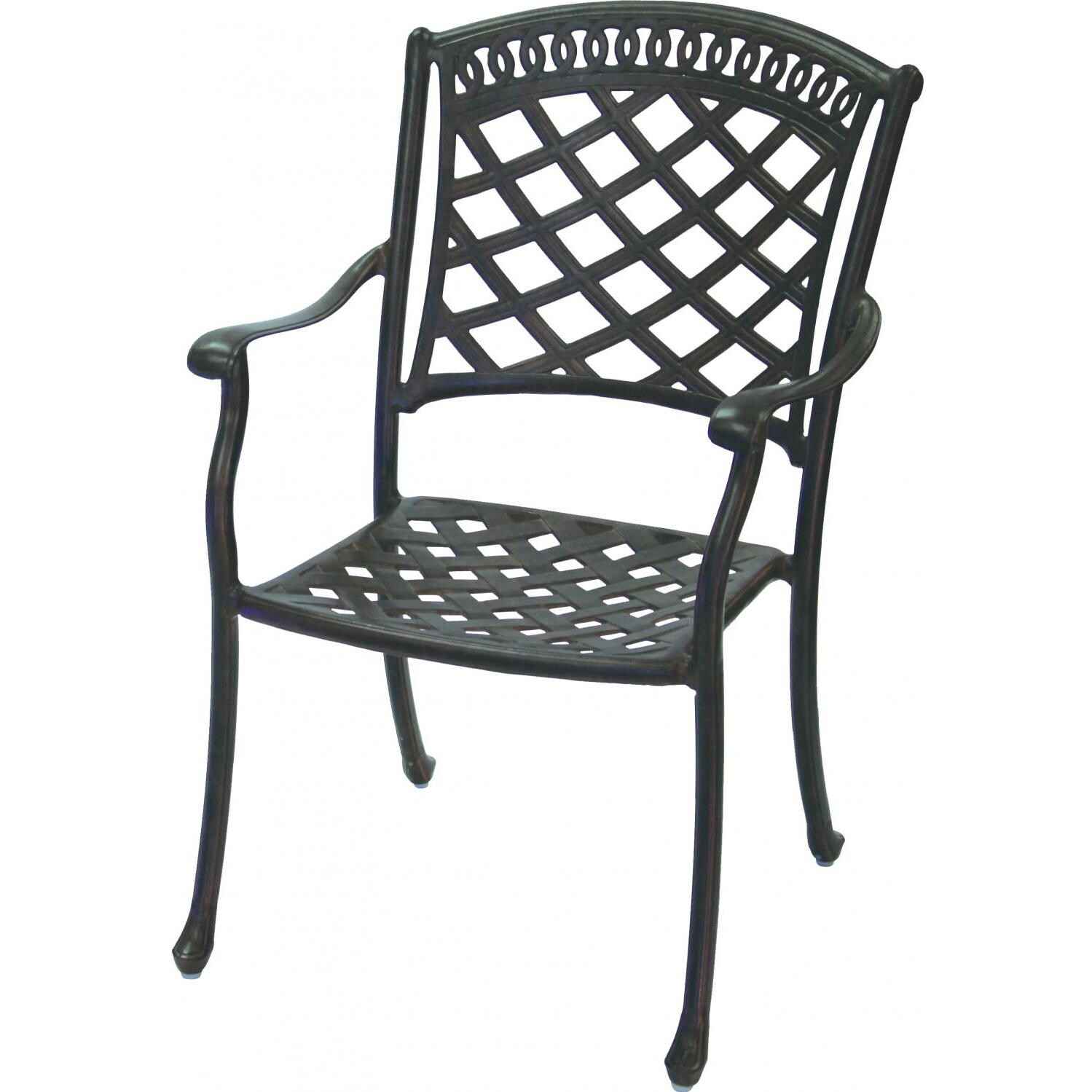 Sedona Cast Aluminum Dining Chair in Antique Bronze/Sesame by Darlee