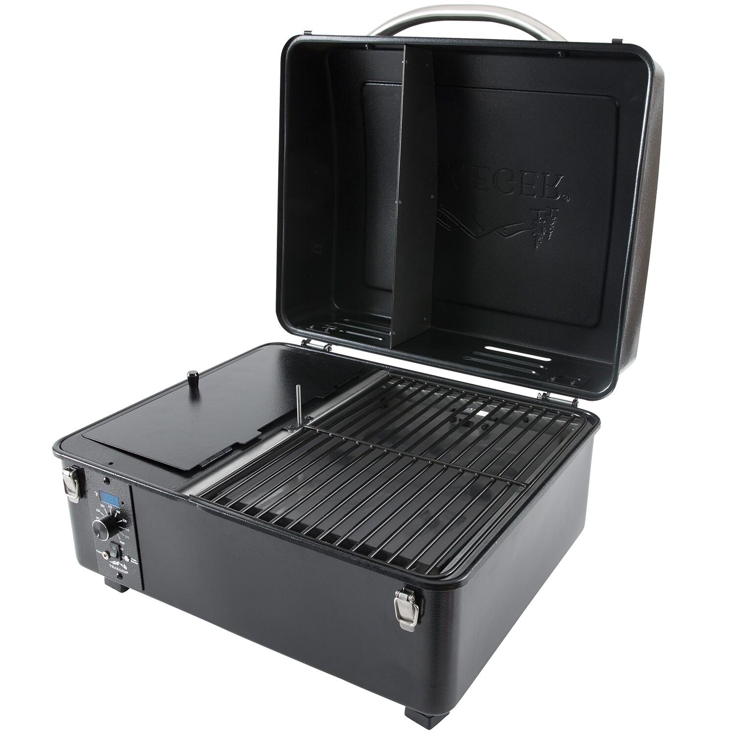 Traeger Scout Portable Tabletop Grill - Grill Interior Angled View thumbnail