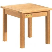 Classic 17 1/2 Inch Natural Shorea Square Patio End Table By Oxford Garden image