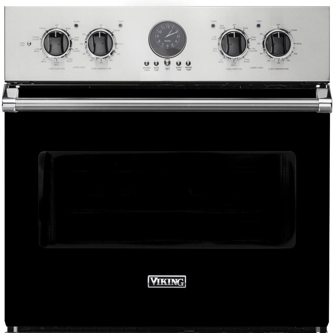 Viking Professional 5 Series Premiere 30-Inch Convection Electric Double Oven - Top Oven and Controls thumbnail