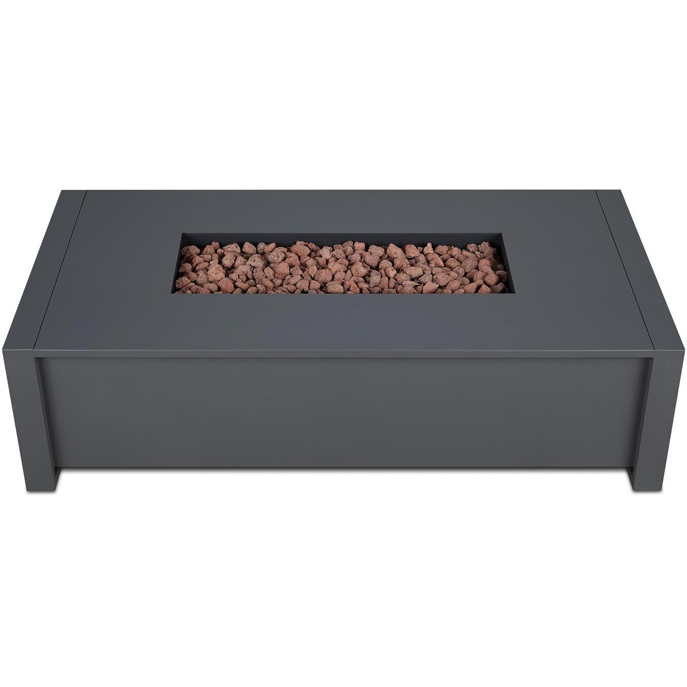 Lakeview Outdoor Designs SC-6340LP-GRY Lafitte 52-Inch Rectangle Propane Gas Fire Table - Top View thumbnail