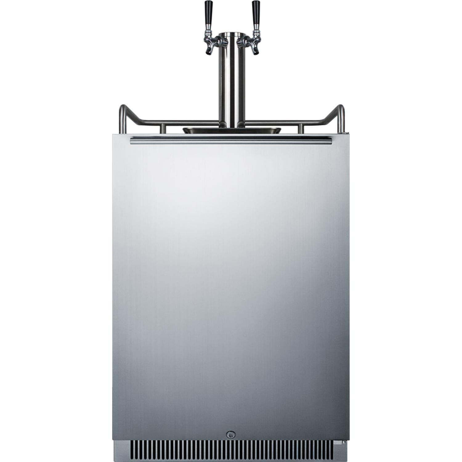 Summit SBC677BITWIN 24-Inch 6.5 Cu. Ft. Built-In Double Tap Beer Dispenser / Kegerator - Stainless Steel thumbnail