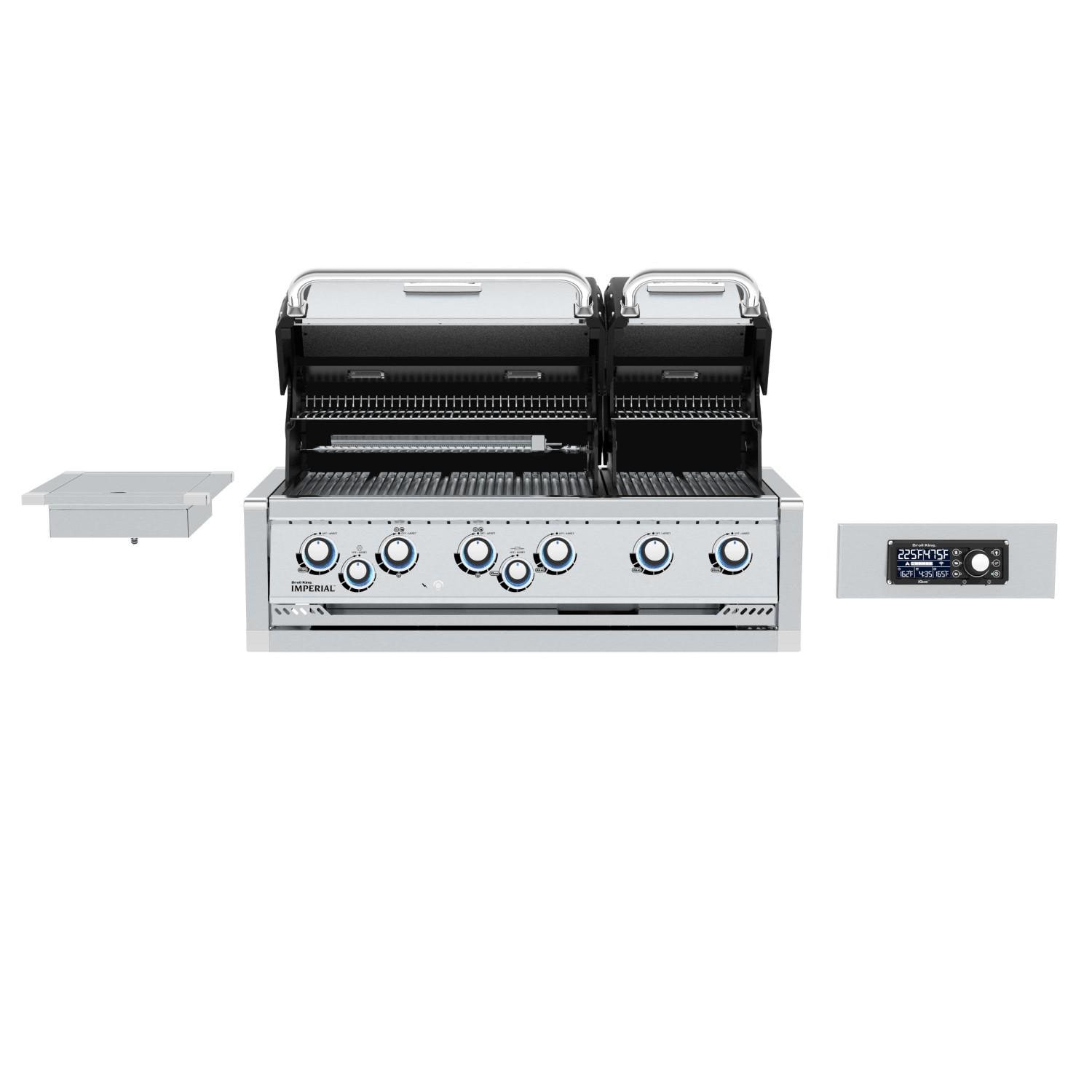 Broil King 699787 Imperial QS 690 Built-In Natural Gas Grill -  Grill Open - White Background thumbnail