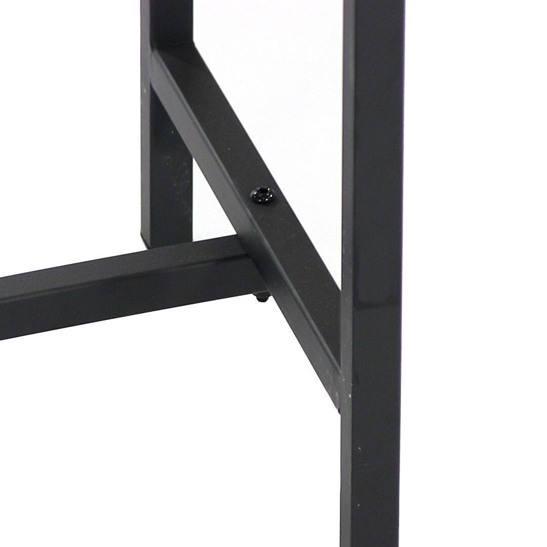 Ultimate Patio Black Mesh Patio Fire Pit Bench - 2 Benches - Leg Detail - White Background thumbnail