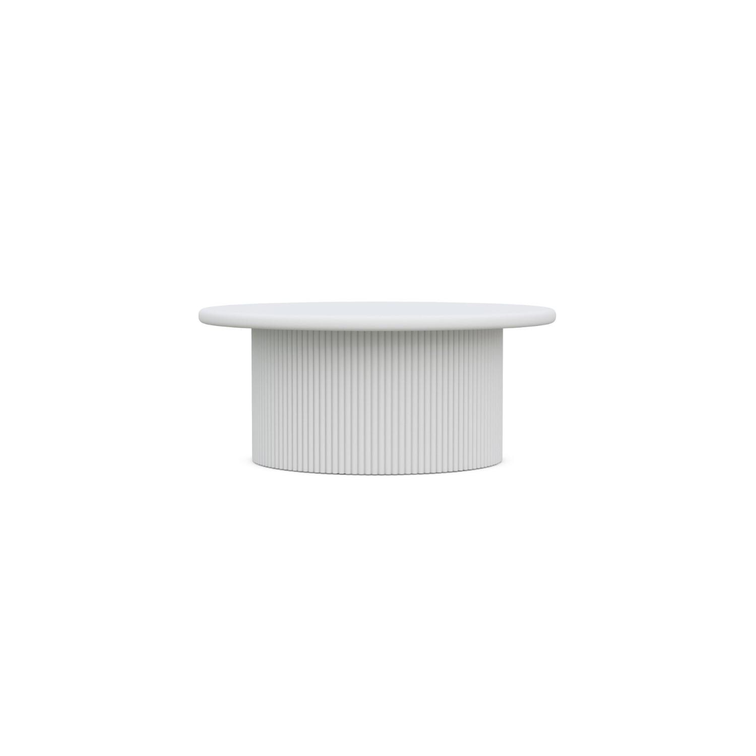 Azzurro Living PMA-A17CT Palma 40 Inch White Aluminum Coffee Table - Angled - White Background thumbnail