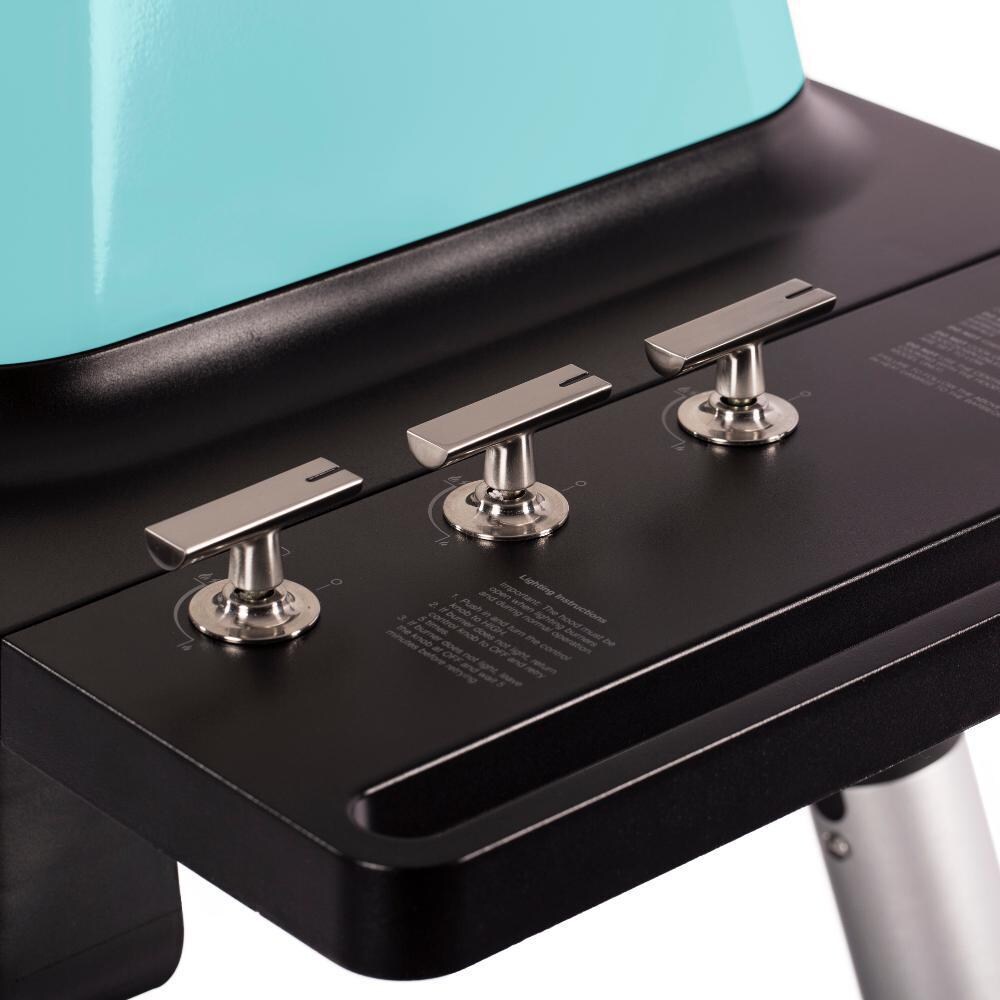 Everdure By Heston Blumenthal HBG3MUS FURNACE 52-Inch 3-Burner Propane Gas Grill With Stand - Mint - Burner Knobs thumbnail