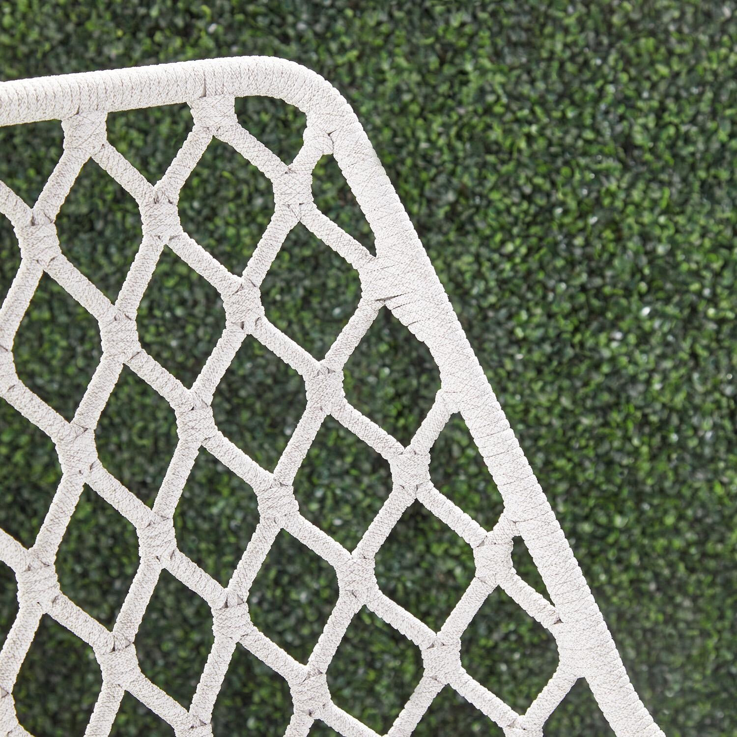 Lakeview Costa Brook Woven Rope Dining Side Chair in White Speckle - Back Detail thumbnail