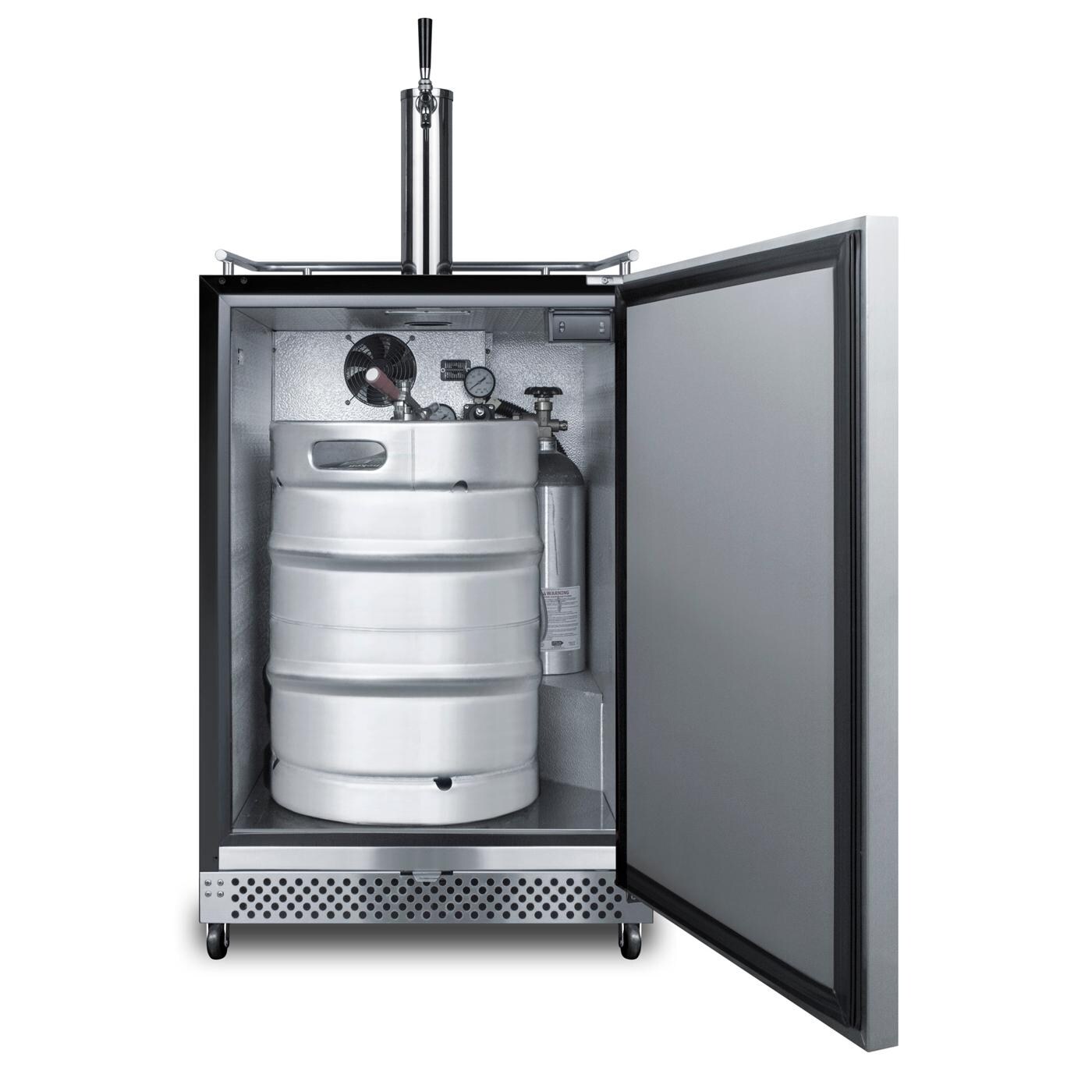 Summit SBC696OSWKD Commercial Outdoor Rated Single Tap Wine Dispenser / Kegerator - With Keg thumbnail