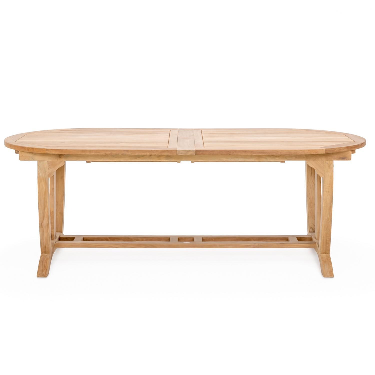 Teak + Table Havana/Cayman Double 7 Piece - Fully Retracted Table - White Background thumbnail
