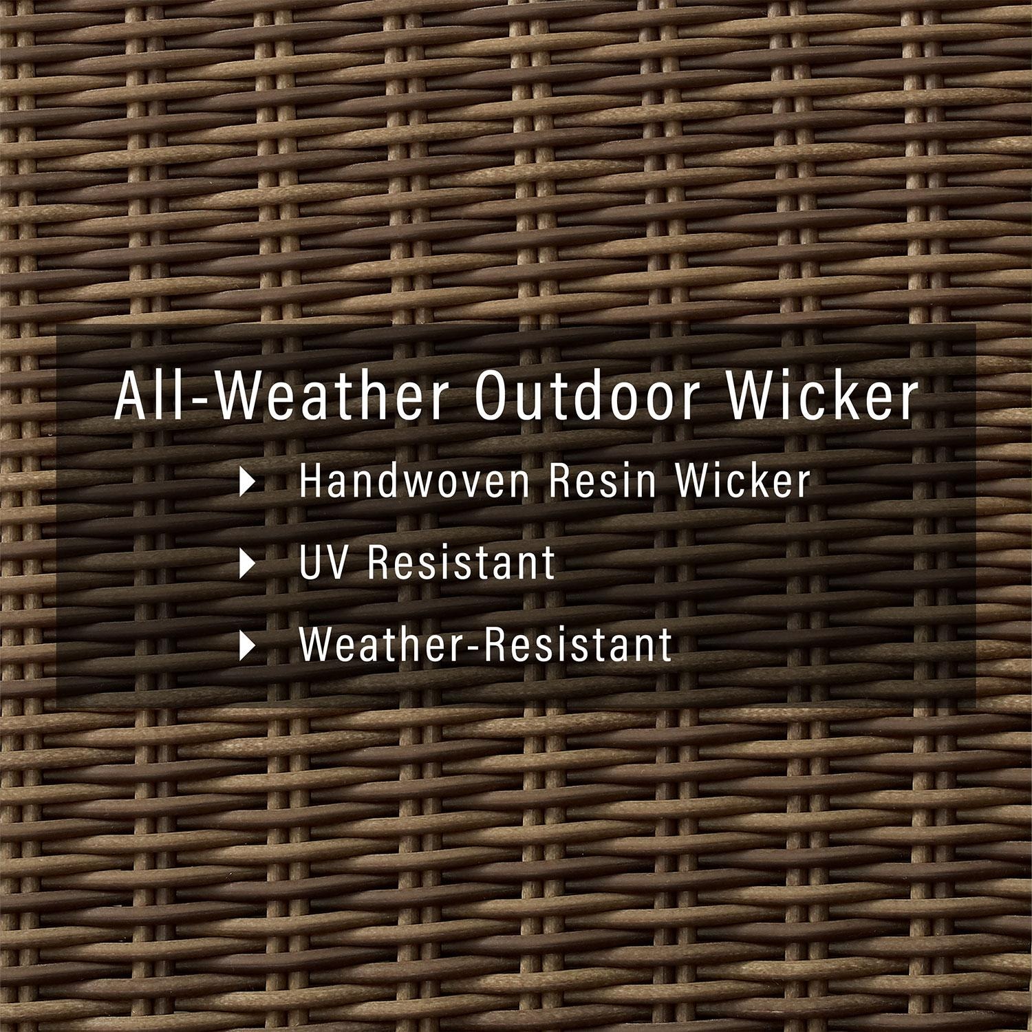 Ultimate Patio UP-92660WB-NV 5Pc Wicker Outdoor Dining Set in Navy - Wicker Weather Resistant - Diagram thumbnail