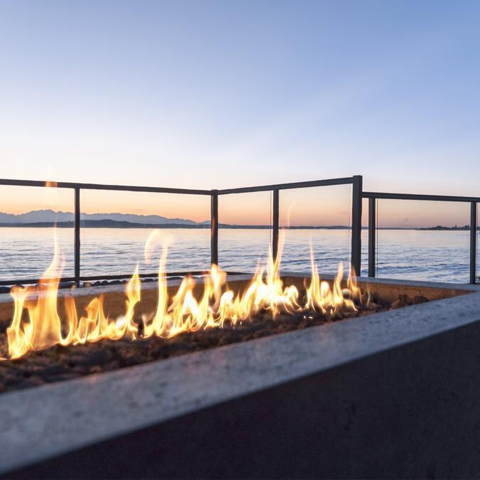 Prism Hardscapes SCPH-415-2LP Tavola 6 90-Inch Propane Gas Rectangular Fire Pit Table - Flames (NOT ACTUAL COLOR) thumbnail