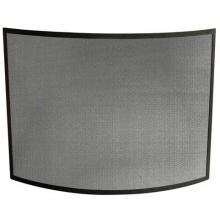 UniFlame 41-Inch Curved Black Wrought Iron Fireplace Screen - S-1042 image