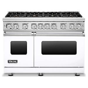 Viking Professional 7 Series 48-Inch 8-Burner Propane Gas Range - White - VGR7488BWHLP