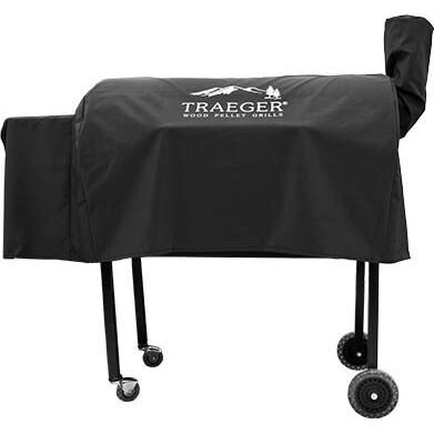 Traeger Hydrotuff Cover For Lil Tex Elite Pellet Grill On Cart With Cold Smoker
