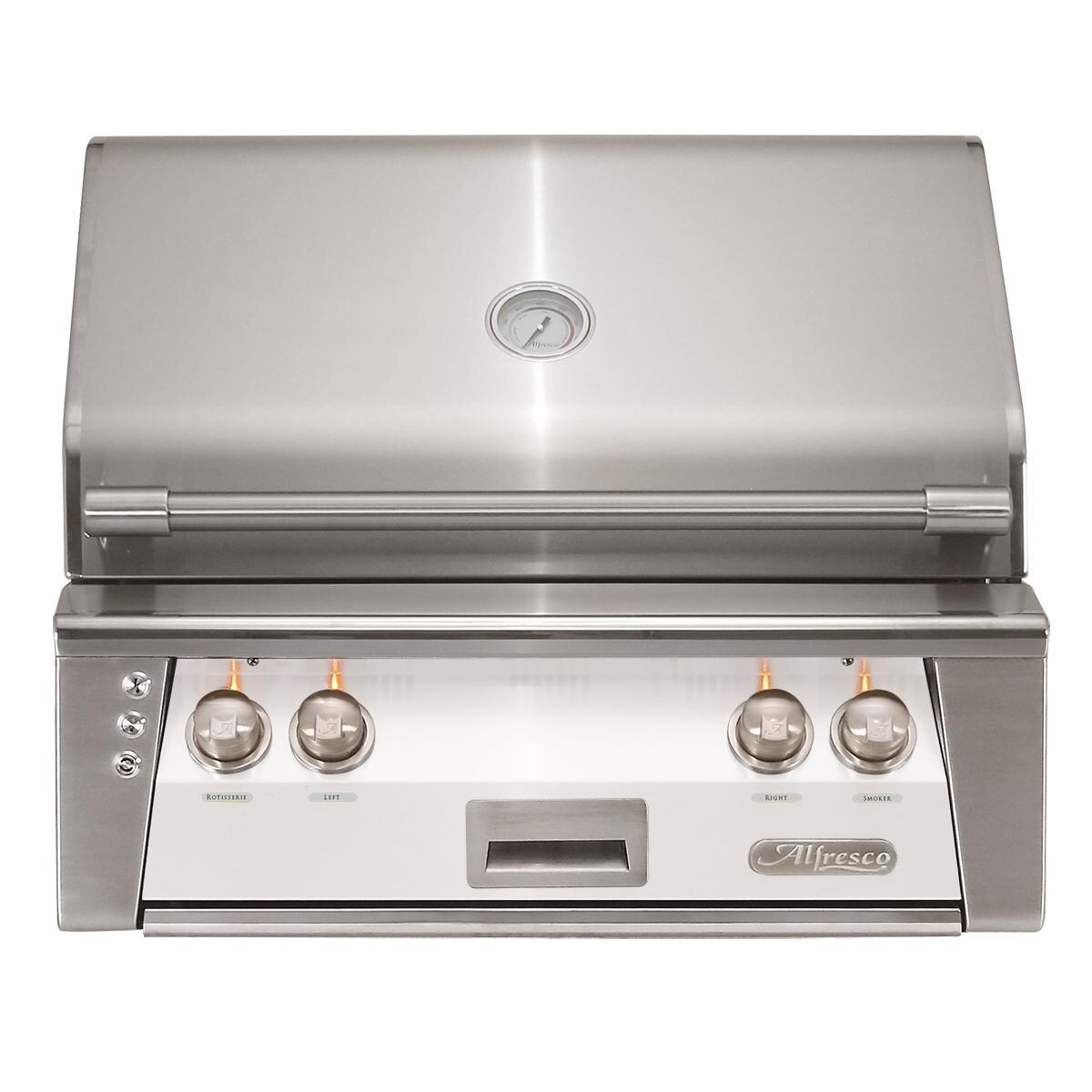Alfresco Grills ALXE-30SZ-NG-S9003 Alfresco ALXE 30-Inch Built-In Natural Gas Grill With Sear Zone And Rotisserie in Signal White Gloss thumbnail